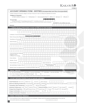 Nigerian Entity Account Opening Form