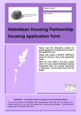 Hebridean Housing Partnership Housing Application Form