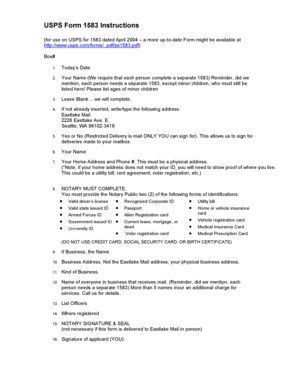 USPS Form 1583 Instructions