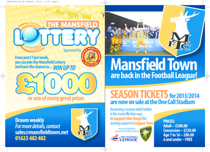 Mansfield FC Season Ticket Application Form