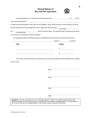 Mutual Release of Buy and Sell Agreement