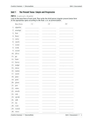Creative Grammar Unit 1 Assessment