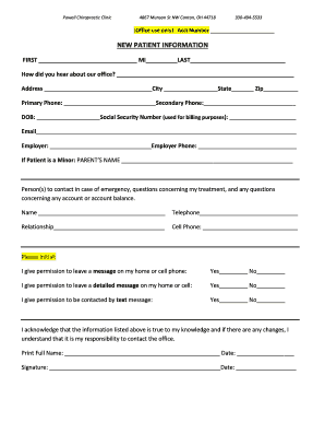 New Patient Information Form