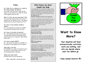 Arizona Tax Credit for Kids Form 322