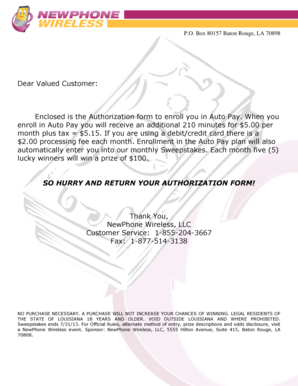 Credit Card Authorization Form