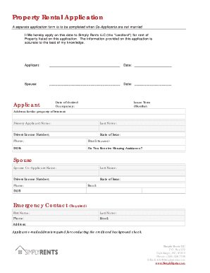 Property Rental Application