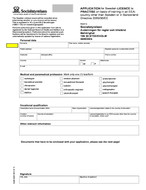 Swedish Licence Application for EEA Professionals