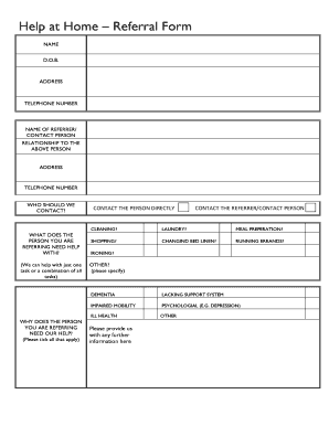 Help at Home Referral Form