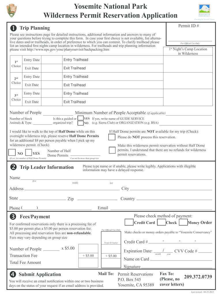 yosemite permits Preview on Page 1