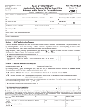 Connecticut Estate and Gift Tax Return Extension Form