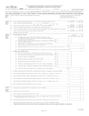 New Hampshire Combined Business Profits Tax Return