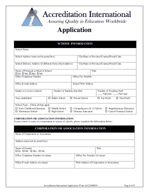Ai-Accreditation International Application