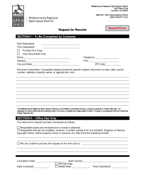 California Public Records Request Form