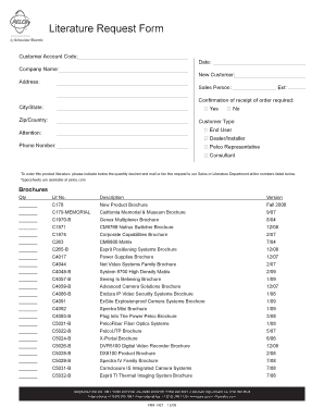 Literature Request Form