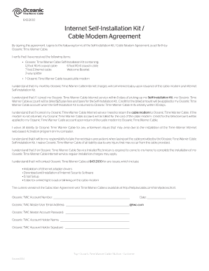 Oceanic Time Warner Cable Modem Agreement