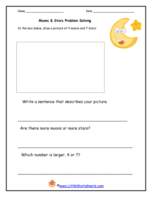 Moons & Stars Problem Solving Worksheet