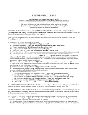 Residential Lease Agreement