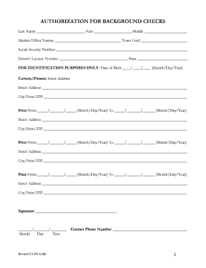 Background Check Disclosure and Authorization Form