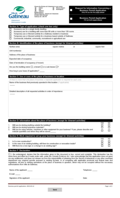 Gatineau Business Permit Application