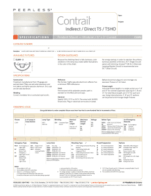 Contrail Pendant Mount Lighting Specifications