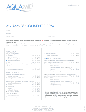 Aquamid Consent Form