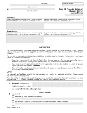 Financial disclosure statement example - PDF Format - Peires Law