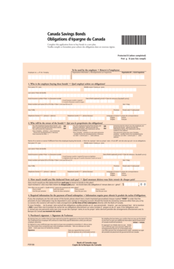 Canada Savings Bonds Purchase Application