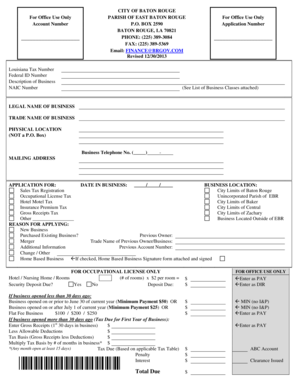 Louisiana Business Tax Registration Form
