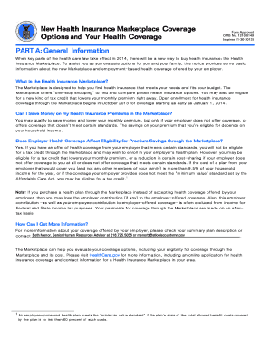 Health Insurance Marketplace Coverage Form