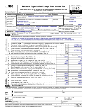 Form 990 Return of Organization Exempt From Income Tax
