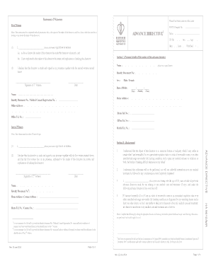 Hong Kong Advance Directive Form HA 9610/MR