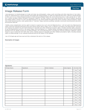 Image Release Form