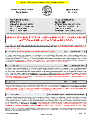 Illinois Specialty Liquor License Application