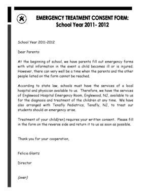 School Emergency Contact Form