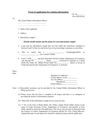 RTI Application Form