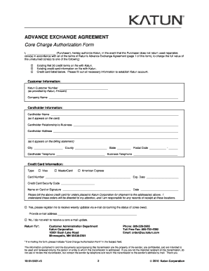 Katun Advance Exchange Agreement