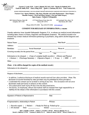 Consent for Release of Medical Information