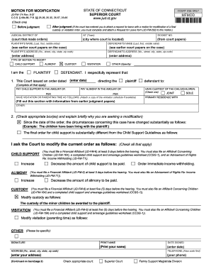 Motion for Modification Connecticut Court