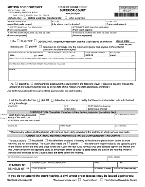 Motion for Contempt