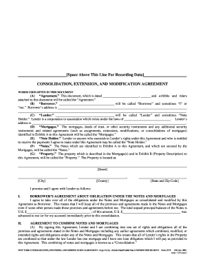 New York Consolidation Extension Modification Agreement