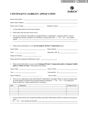 Contingent Liability Application