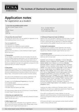 ICSA Student Registration Form