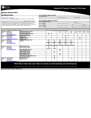 Adapted Program Support Package