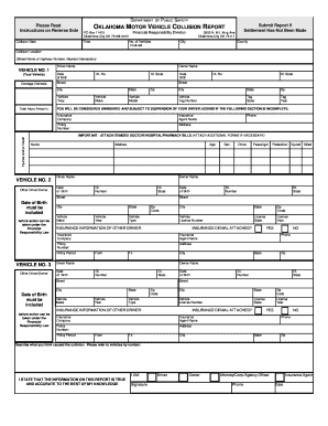 Oklahoma Motor Vehicle Collision Report