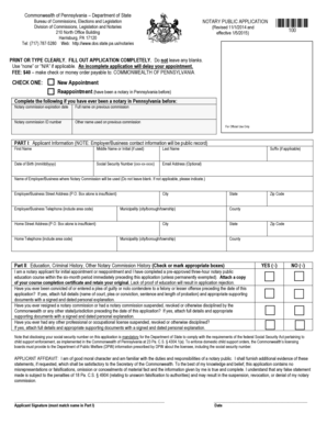 Pennsylvania Notary Public Application