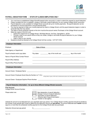 PAYROLL DEDUCTION FORM - STATE OF ... - College Illinois! - 529prepaidtuition