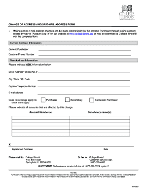 Change of Address Form
