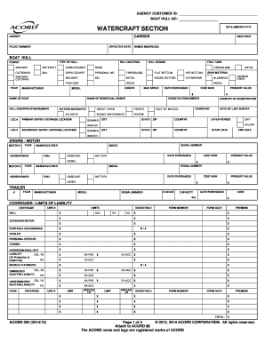 Boat Insurance Application Form