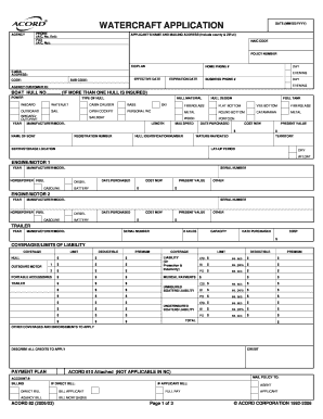 Boat Insurance Application Form