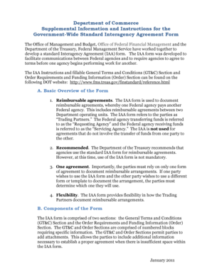 Government-Wide Standard Interagency Agreement Form